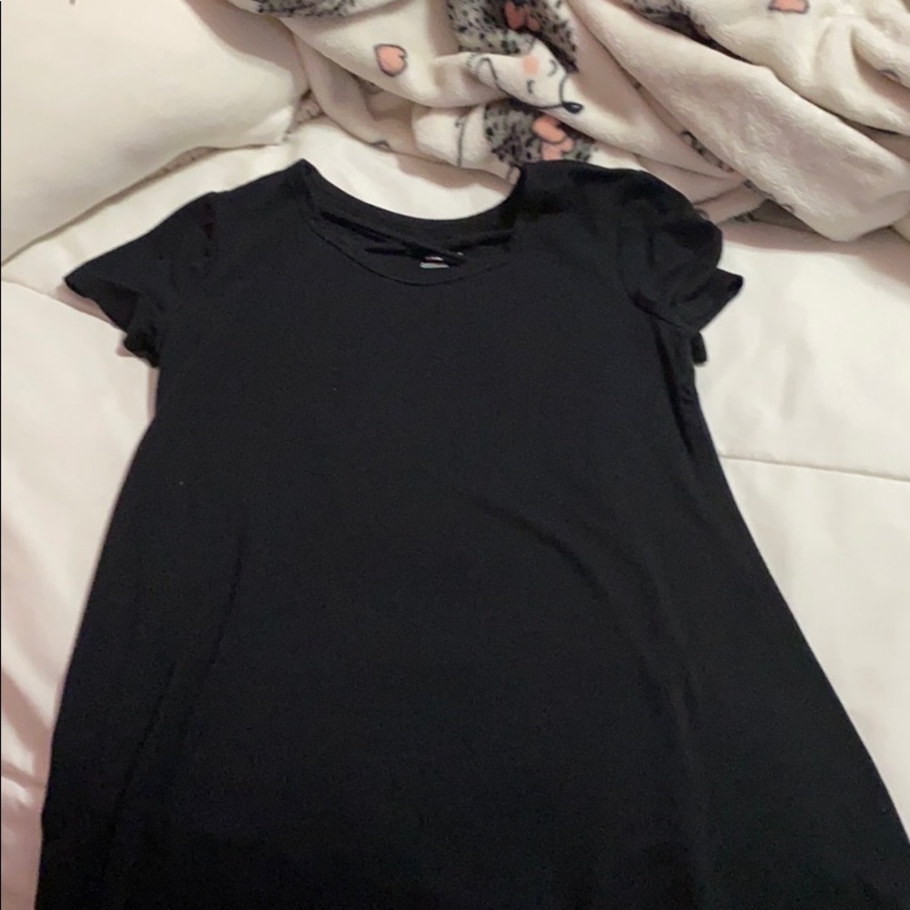 Black mini tee shirt dress size medium in juniors